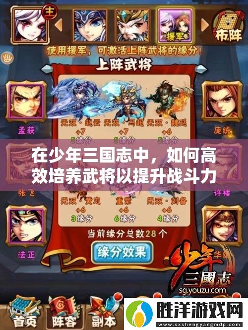 在少年三國(guó)志中-如何高效培養(yǎng)武將以提升戰(zhàn)斗力