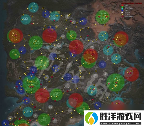 武俠乂手游地圖資源分布圖